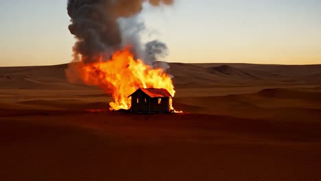 house fire in the desert