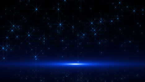 blue deep learning shining glitter particles cyber animation new motion background light flare for