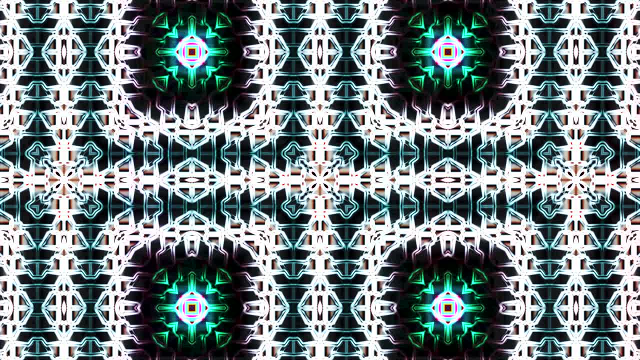 kaleidoscopio en movimiento. gráficos en movimiento de 4k
