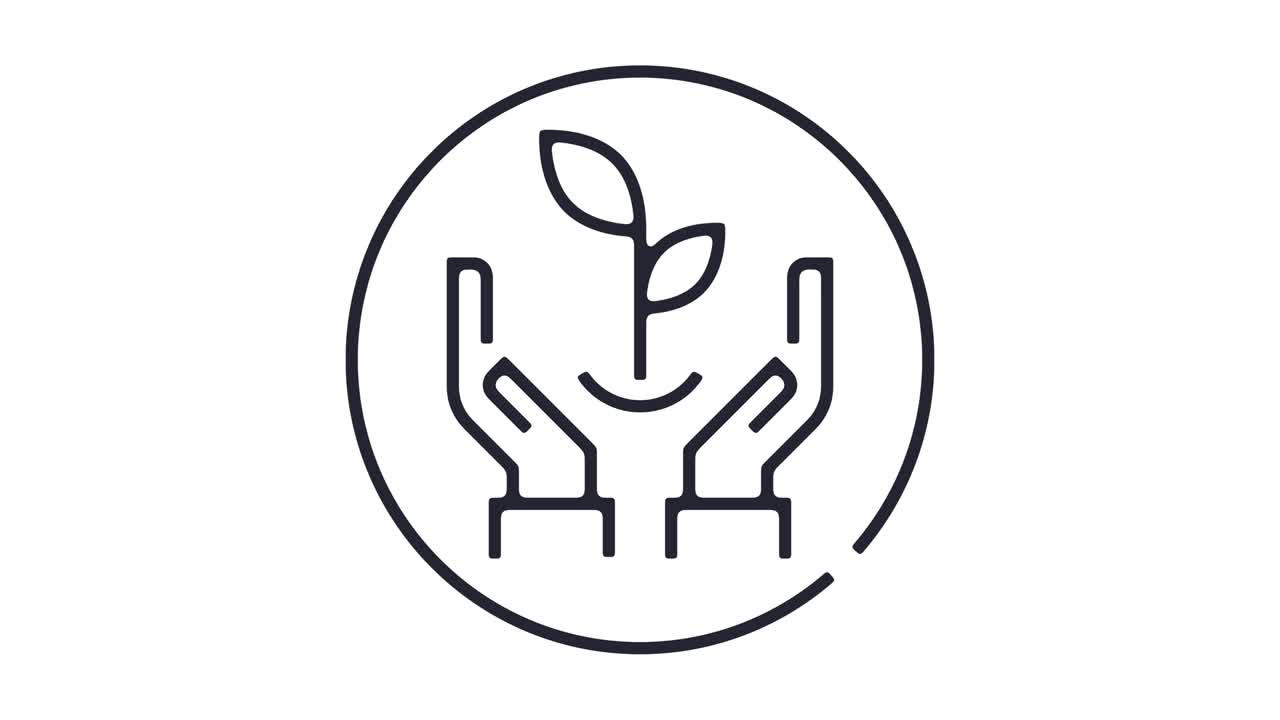 Sustainable Living Icon Animation
