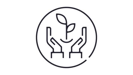 sustainable living icon animation