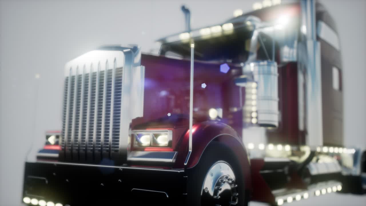 밝은 미국 트럭 트랙