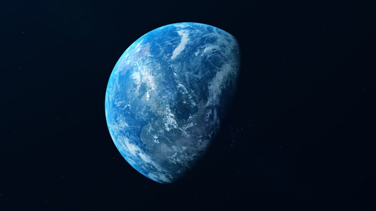 Earth from space. 4K UHD. Ultra Realistic 3D Animation.