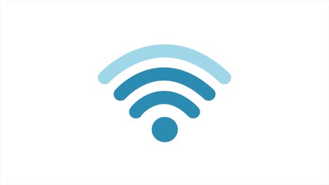 wi fi icon on white background. digital animation. digital technology