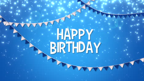 animated closeup happy birthday text on holiday background 25