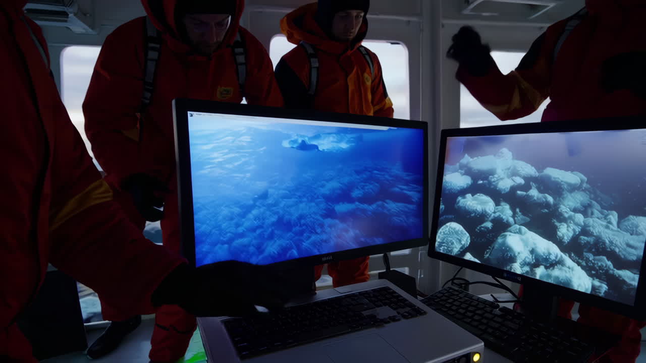 Arctic Research Expedition: Underwater Exploration and Iceberg Observation