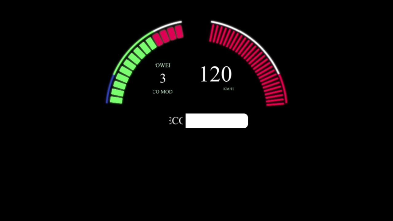 Digital Speedometer Displaying Acceleration of a Vehicle