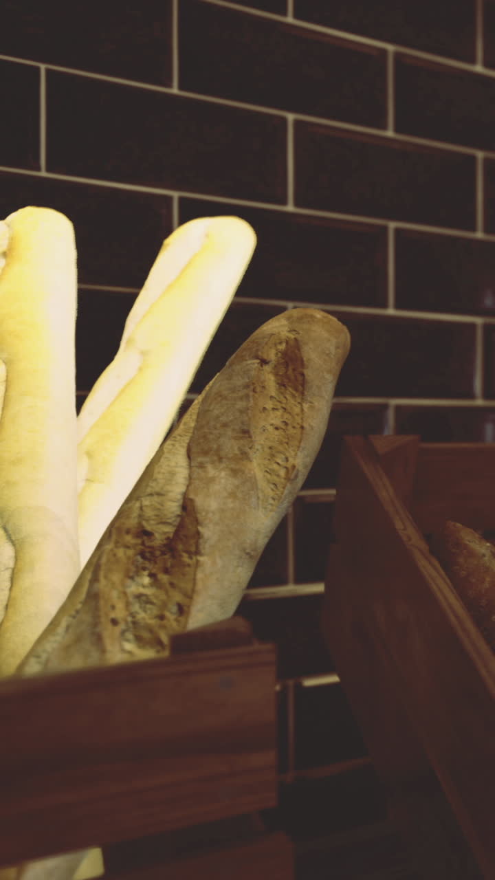 Freshly baked artisan bread rests in a warm wooden basket at dawn