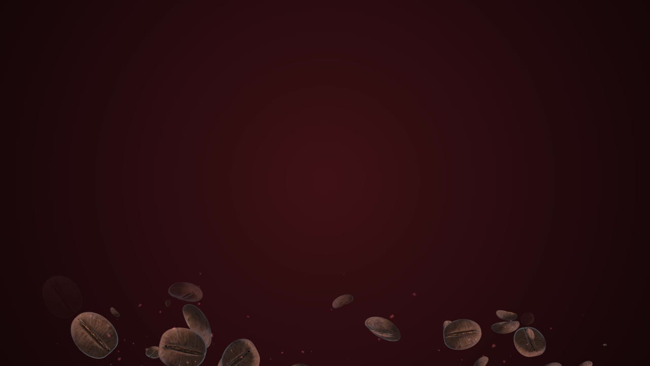 커피 콩 비행 루프 애니메이션