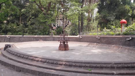 pool fountain in town hall museum closeup 360d view in maharashtra