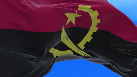el bucle sin costuras de la bandera de angola.
