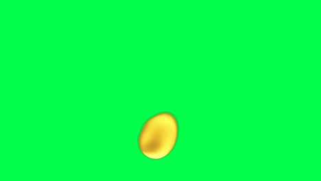 esfera dorada en la pantalla verde
