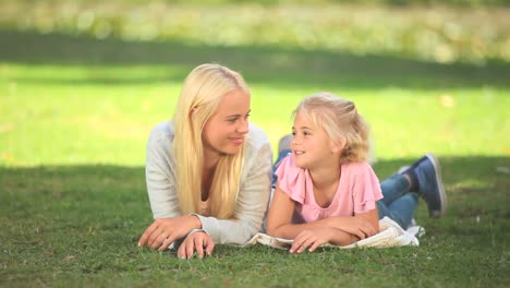 Young-girl-talking-with-her-mother