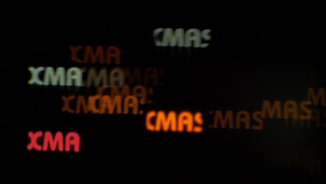 hermoso texto de navidad en forma de bokeh del coche en movimiento y semáforos en el concepto de fondo de la noche, navidad, invierno o vacaciones, espacio de copia