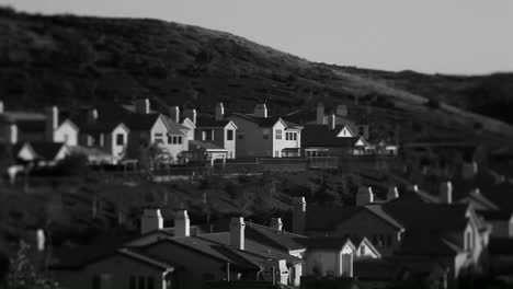 black and white shots of upscale urban neighborhood