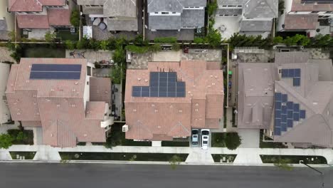 tustin houses with solar panels on roof, california