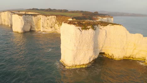 sunrise over the dramatic white cliffs of the isle of wight