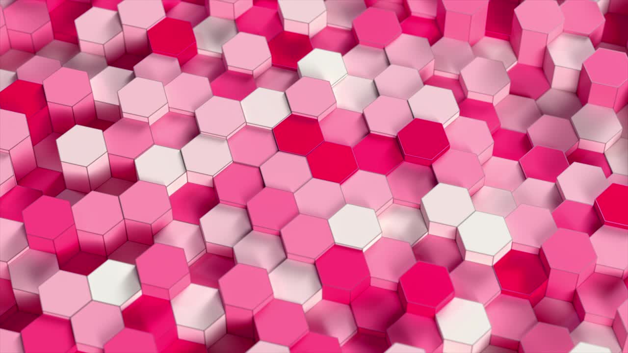 bright color technology hexagon pattern background - loop