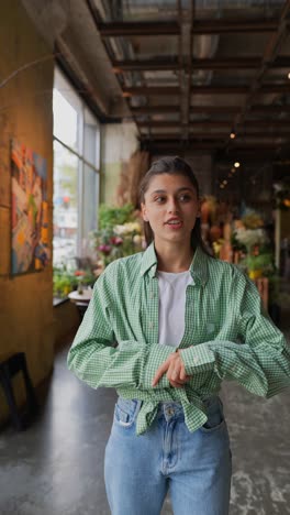 woman in a cafe