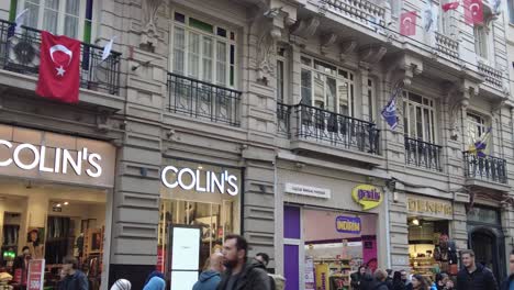 istanbul street scene: colin's clothing store and city life