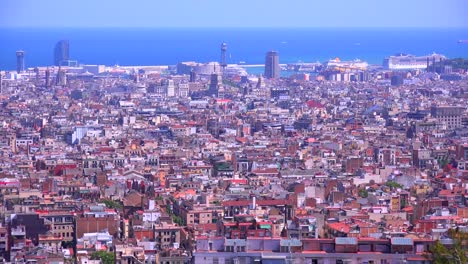 una visión general de alto ángulo de barcelona españa 1