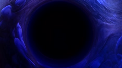 ink swirl time travel black hole blue fog circle