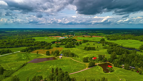 sweeping green landscape with rolling hills and dramatic cloud shadows shifting over time