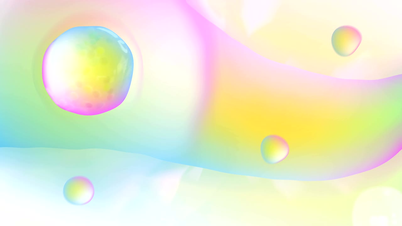 공중에서 아름다운 빛의 공을 가진 부드러운 추상화, 만적 인 또는 봄의 배경, 3d 렌더링 배경