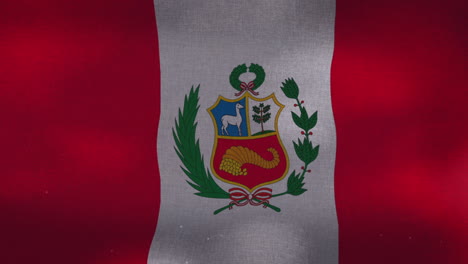 the peru national waving flag