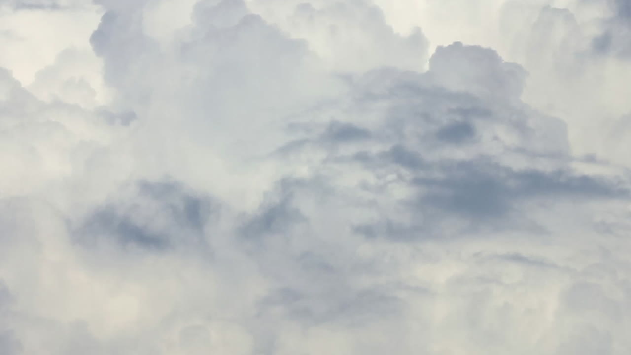 A lone bird glides gracefully through a vast, moody sky filled with layered gray and white clouds. The silhouette contrasts sharply against the textured cloudscape, evoking themes of freedom, solitude