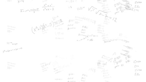 Animation-of-mathematical-data-processing-on-white-background