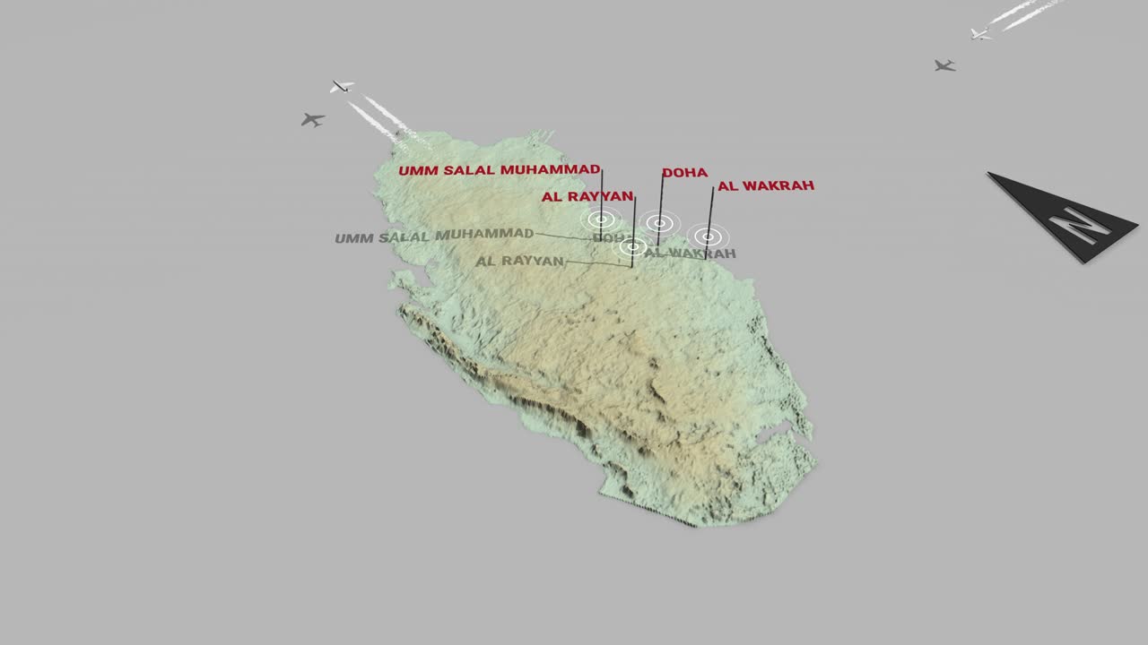 3d 지형 지도 카타르