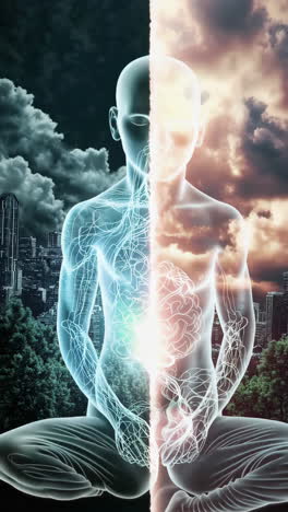 human body anatomy - brain and lungs