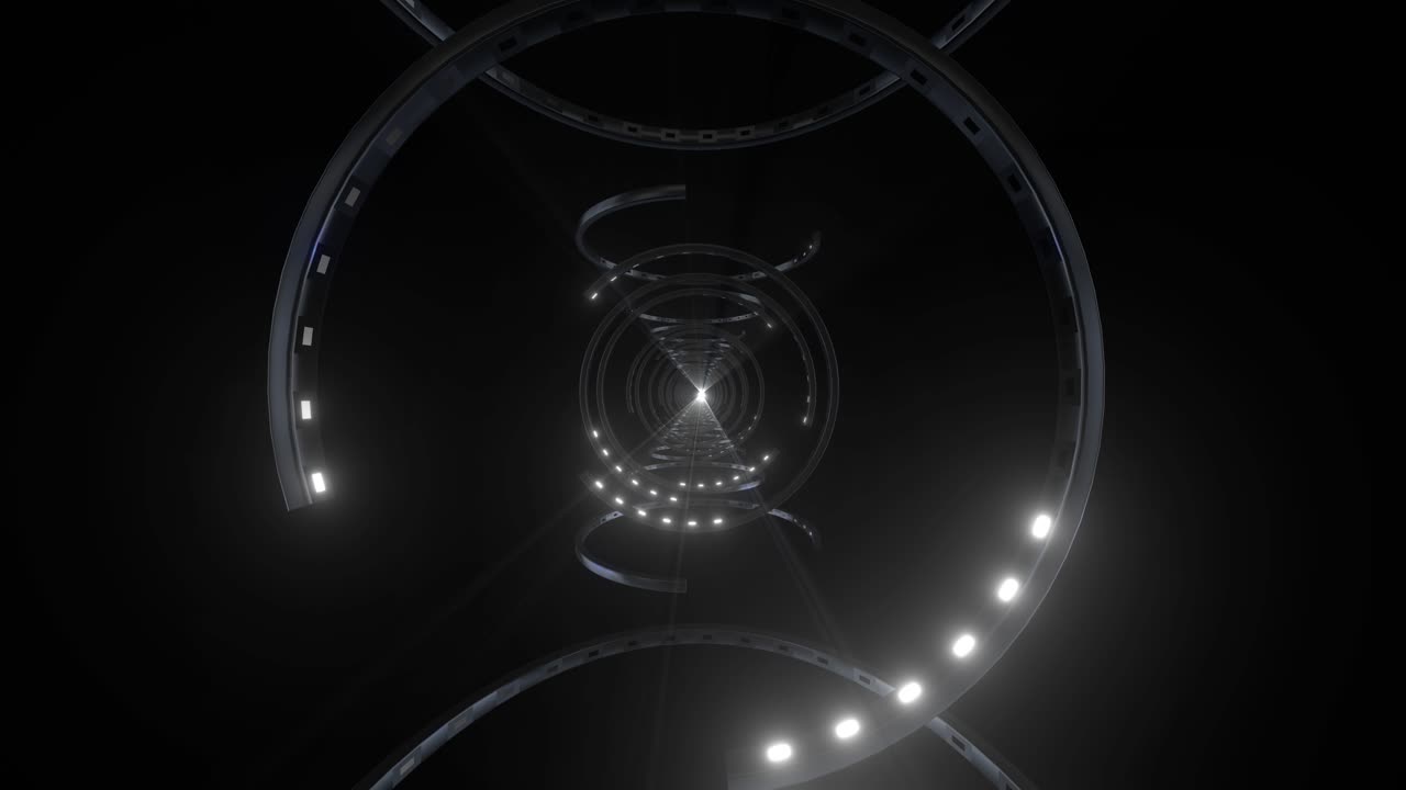 Abstract Futuristic Light Tunnel
