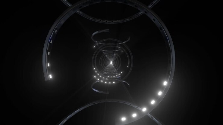 Abstract Futuristic Light Tunnel