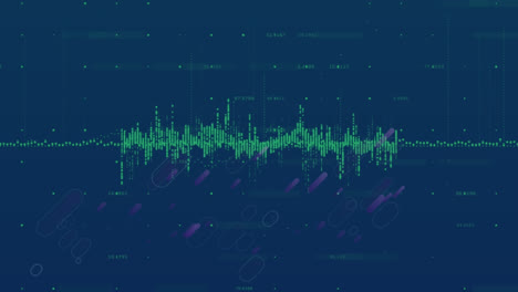 Animación-Del-Procesamiento-De-Datos-Sobre-Estelas-De-Luz-Violeta