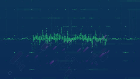 animación del procesamiento de datos sobre senderos de luz púrpura