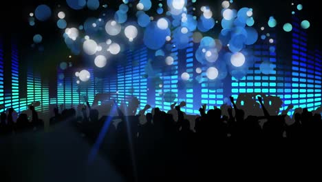 bokeh lights and crowd