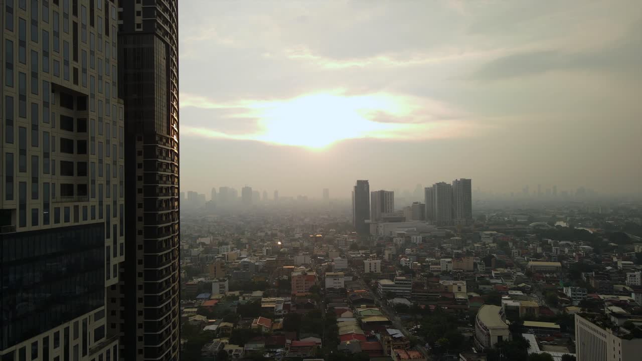 Manila Philippines sunset skyline modern urban city buildings sunrise Asia