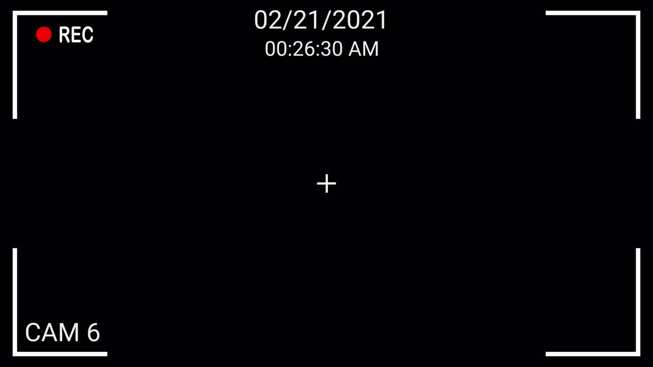Digital Camera Recording Interface Overlay with Date and Time