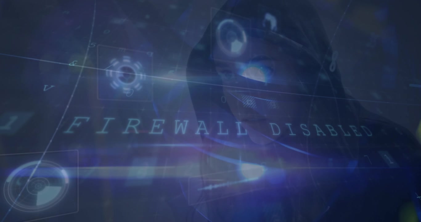 Animation of network of connections and data processing over blue background