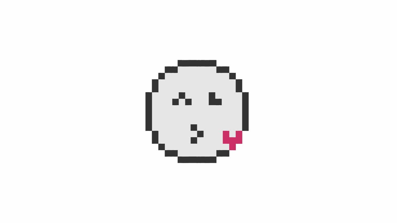 디지털 오래된 tv 스크린에 사랑스러운 미소 hud 홀로그램 상징, 원활한 루프 오류 애니메이션, 심장, 역동적인 레트로, 즐거운, 다채롭고 빈티지 비디오 영상.