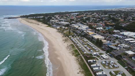 south kingscliff beach - town landscape of kingscliff at the waterfront in the northern rivers region of new south wales, australia