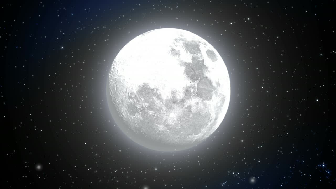 Snow raining drop with full moon background.
