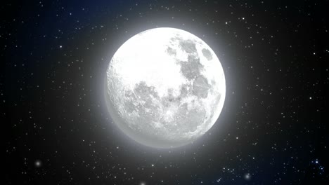 la lluvia de nieve cae con la luna llena en el fondo.