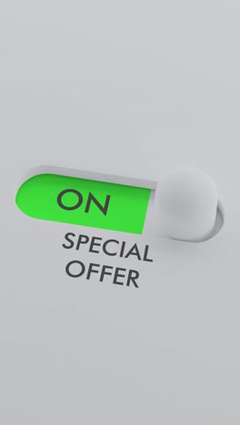 switching on the special offer switch vertical video