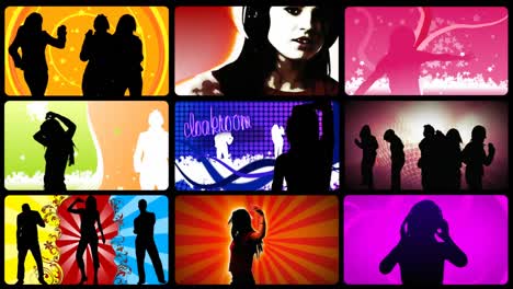 stock animation presenting people on the dancefloor