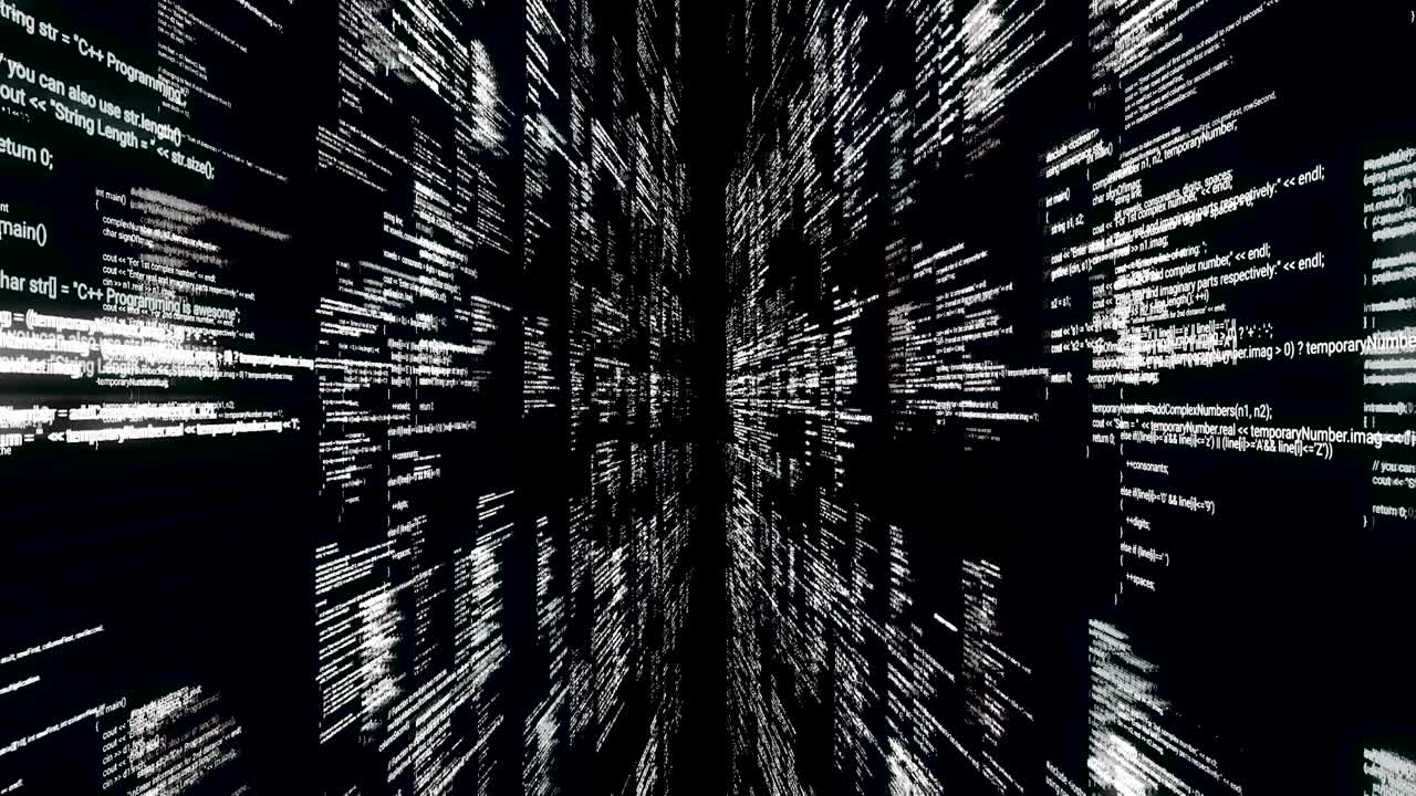 túnel de código de computadora abstracto