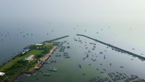 the new face and modernity of the fishing port in muncar village, renowned as the largest traditional fishing village in java, indonesia