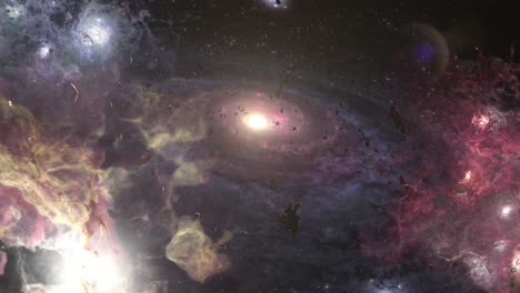 nebulosa cósmica y desechos interestelares